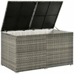 Polyrattan Auflagenbox Ikaria 950 L &ndash; Deckel Mit Hubautomatik & Innenplane &ndash;