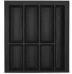 Orga-box - Vii Besteckeinsatz Besteckkasten Schwarz 500 Mm Mit Softtouch Oberfl&auml;che