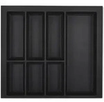 Orga-box - Vii Besteckeinsatz Besteckkasten Schwarz 600 Mm Mit Softtouch Oberfl&auml;che