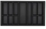 Orga-box - Vii Besteckeinsatz Besteckkasten Schwarz 900 Mm Mit Softtouch Oberfl&auml;che