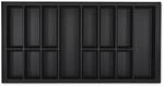 Orga-box - Vii Besteckeinsatz Besteckkasten Schwarz 1000 Mm Mit Softtouch Oberfl&auml;che