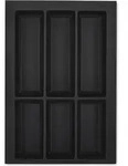Orga-box - Vii Besteckeinsatz Besteckkasten Schwarz 400 Mm Mit Softtouch Oberfl&auml;che