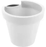 Spetebo - Fallrohr Blumentopf 24 X 21 Cm - Wei&szlig; - Regenrohr H&auml;nge Pflanztopf...