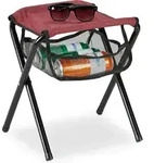 Relaxdays - Klapphocker, Mit Tasche, Bis 120 Kg Belastbar, Faltbar, Leicht,