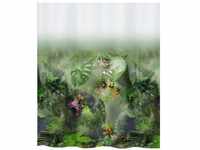 Spirella - Jungle Collection, Textil Duschvorhang 180 x 200, 100% Polyester, Grün