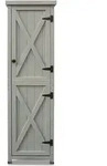 Gartenschrank ''Ben'' Aus Holz, Grau, 45 X 45 X 160 Cm - Habau