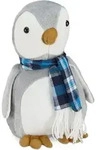 Relaxdays T&uuml;rstopper Pinguin, Stoff, F&uuml;r Boden, Innen, Dekorativer Tier T&uuml;rpuffer,