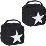 Relaxdays - 2 X T&uuml;rstopper Stern, T&uuml;rpuffer Stoff, T&uuml;rsack Boden, Hoch, Mit Griff,