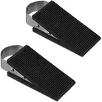 Relaxdays - T&uuml;rkeil 2er Set, Gummi, Edelstahl, Rutschfeste Keile, T&uuml;rstopper F&uuml;r
