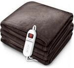 Sinnlein - Heizdecke Elektrisch 160x120cm Braun W&auml;rmeunterbett Xxl Heizmatte