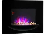 Klarstein - Feuerschale Elektro-wandkamin 1800w Flammenillusion Dekosteine Schwarz