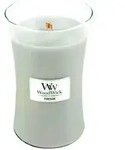 Woodwick Large Fireside Duftkerze Grau Elegant