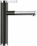 Blanco - Linee S - K&uuml;chenarmatur Mit Ausziehbarem Anschluss, Schwarz/chrom 526171
