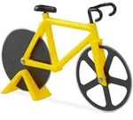 Relaxdays - Fahrrad Pizzaschneider, Lustiger Pizzaroller Mit Schneider&auml;dern Aus