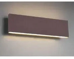 Trio - Flache Led Wandleuchte Concha Up And Down Rostoptik - 3 Stufen Dimmer, B: 28cm