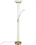 Led Deckenfluter Orson Messing Mit Leselicht, Dimmbar Flexibel - 180cm