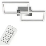 Briloner - Led Deckenleuchte Wandlampe Dimmbar Fernbedienung Cct 30w Chrom Metall