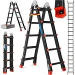 Masko&reg; Aluleiter Mehrzweckleiter 5 10m 4x5 Sprossen Teleskopleiter 