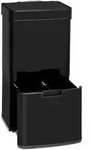 Touchless Black Stainless Steel M&uuml;llsammler Sensor 72l 4 Beh&auml;lter Abs / Pp /