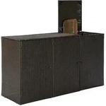 M&uuml;lltonnenabdeckung 3er Braun 1935x645x108cm Stahl/kunstst