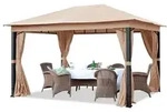 Gartenpavillon 3x4m Alu Premium Ca. 220g/m2 Dachplane Wasserdicht Pavillon - 4