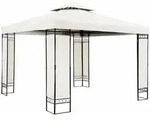 Pavillon Gartenzelt Gartenpavillon Lorca 3x3m Metall Wasserabweisend Luxus Creme