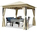 Gartenpavillon 3x3m Ca. 180g/m2 Dachplane Wasserdicht Pavillon - 4 Seitenteile