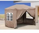 Quick-star - Pop-up-pavillon 2 X 3 M Graubeige Mit 4 Easy-klett Seitenw&auml;nden 2 Mit
