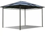 Metall Garten Hardtop Pavillon 3x3,6m Doppelstegplatten Polycarbonat Dach Wasserdicht