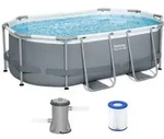 Bestway 5614a Power Steel Frame Pool Set Oval 305x200x84cm Pumpe