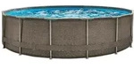 Summer Waves - Active Frame Pool Aufstellpool Rund Inkl. Zubeh&ouml;r Rattanoptik Braun