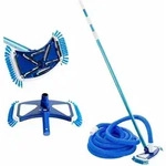 Arebos - Pool B&uuml;rste Bodensauger Poolreiniger Reiniger Poolsauger Bodenreinigerset
