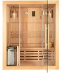 Traditionelle Sauna Skyline L - 150 X 120 Cm F&uuml;r 3 Personen Sauna Saunakabine