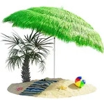 Sonnenschirm Hawaii &Oslash; 160 Cm Uv Schutz 30+ Neigbar H&ouml;henverstellbar Wasserabweisend