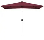 Sonnenschirm Mit Metall-mast 300x200 Cm Bordeauxrot Vidaxl