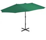 Sonnenschirm Mit Aluminium-mast 460x270 Cm Gr&uuml;n Vidaxl