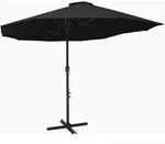 Sonnenschirm Mit Aluminium-mast 460x270 Cm Schwarz - Vidaxl