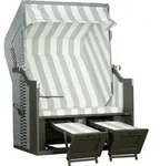 Devries Strandkorb Profi Ostsee Fehmarn Pe Des. 989 Gartenstrandkorb 124x87x159cm