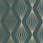 Boutique - Vliestapete - Marquise Geo - Dunkelgr&uuml;n - 10mx52cm