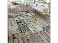 Paco Home - In- & Outdoor Teppich Modern Ethno Muster Terrassen Teppich Bunt...