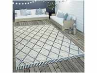 Paco Home In- & Outdoor Flachgewebe Teppich Geometrisch Streifen Rauten Motiv In