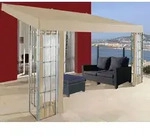 Quick-star - Rank Anbau 3x4m Sand Anbaupavillon Terrassendach