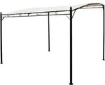 Mantova-xl: Anbaupavillon 3x3 Meter, Stahlgestell Dunkel, Plane Pvc-beschichtetes