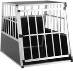 Hundetransportbox Aluminium Hundebox Kofferraum Robust Verschlie&szlig;bar Trapezf&ouml;rmig