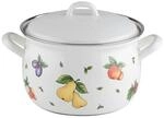 Riess Fleischtopf Mit Deckel &Oslash;18cm 2,5 Liter Emaille Country Fruit Garden