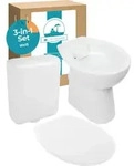 Calmwaters&reg; Sp&uuml;lrandloses Stand Wc Mit 7 Cm Erh&ouml;hung Im Set Mit Wc Sitz Mit