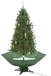 Schneiender Weihnachtsbaum Mit Schirmfu&szlig; Gr&uuml;n 190 Cm Vidaxl