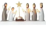 Best Season - Weihnachtsdeko Krubba, 5 Gl&uuml;hbirnen E10, Weihnachtsfigur