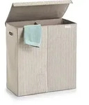 Zeller - Zweikammer-w&auml;schekorb, Faltbar, 120 L, 63 X 61,5 X 31 Cm