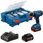 Bosch Gsr18v-21 Bohrschrauber 18v + 2 Batterien 4 Ah + Ladeger&auml;t + L-case -